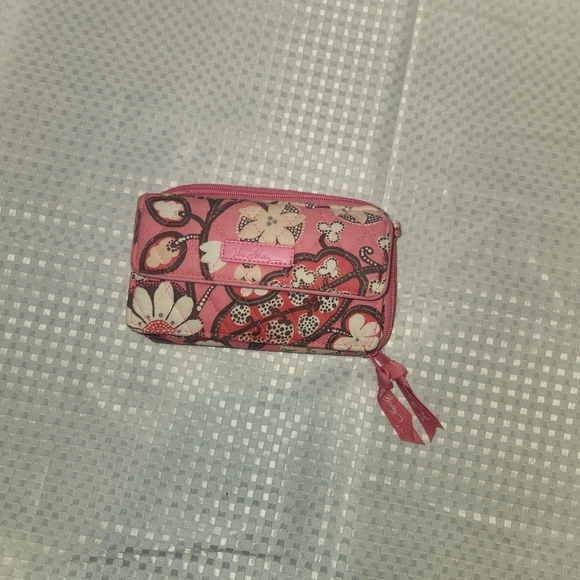 Vera Bradley Accessories - Vera Bradley Floral Pink Large Zip Wallet